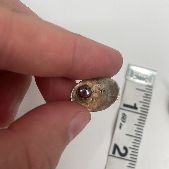 JB Sterling hematite stud earrings - Picture 4 of 4